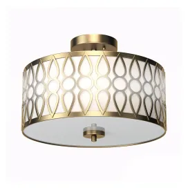 Aaru Fabric Semi Flush Mount MK